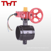 viton nbr seat electric upvc butterfly valve with tamper switch